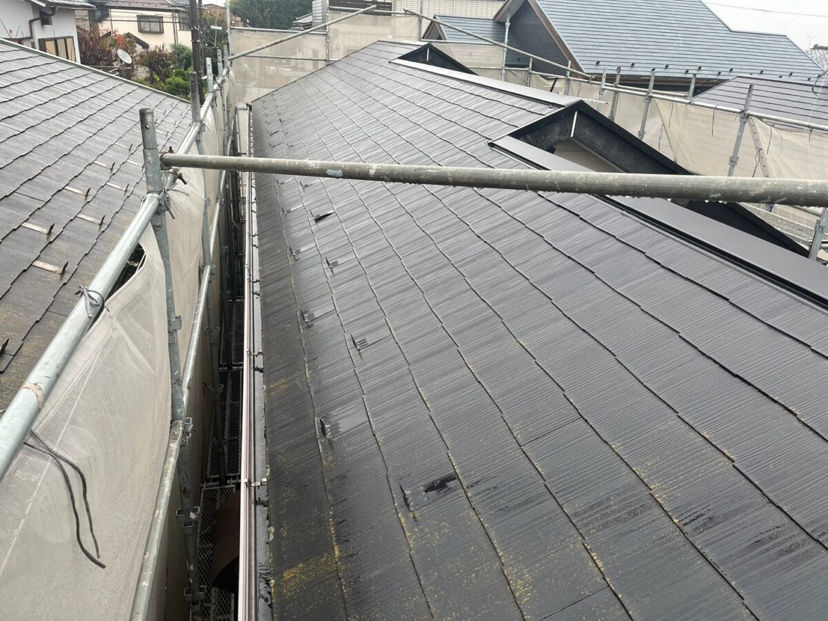 千葉県船橋市　S様邸　屋根塗装・外壁塗装工事　下地処理　高圧洗浄