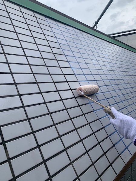 外壁タイルにコーティング材を塗りました｜神奈川県横浜市